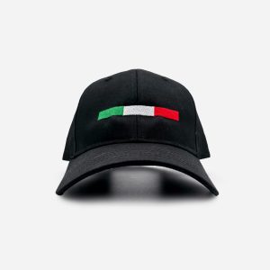 Black Italian Flag - ball cap