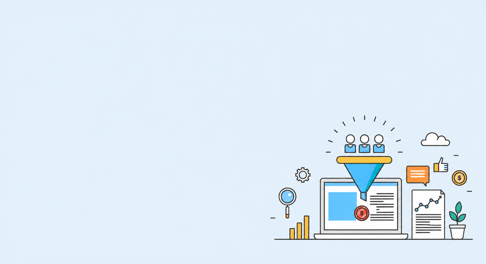 Conversion rate optimization concept illustration